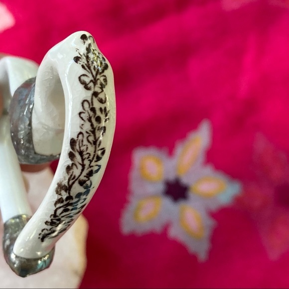 Heart pendant made of 2 tea ☕️ cup handles - Picture 3 of 6